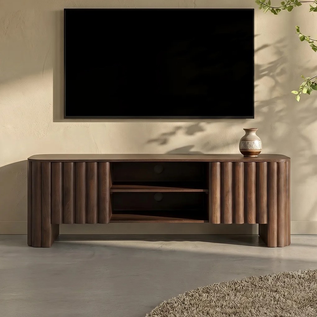 TV Meubel Met Ribbels 162cm - 162x42x55cm.