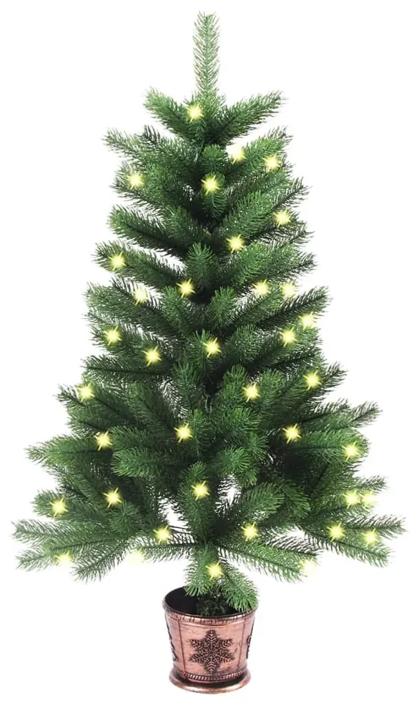 vidaXL Kunstkerstboom met LED's 90 cm groen