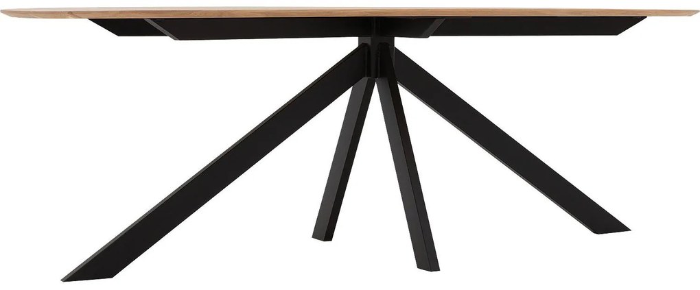 Goossens Excellent Eettafel Uniek, Semi rond 220 x 100 cm