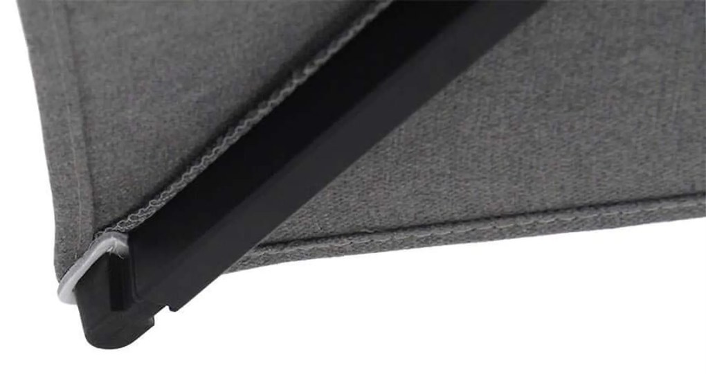 Santika Furniture Santika Belize Deluxe Parasol X Antraciet Frame/ Mid Grey (excl.voet) Aluminium Grijs