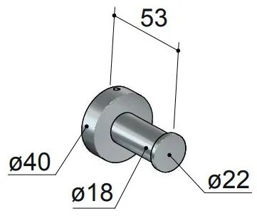 Hotbath Cobber Haak Wit Mat CBA03