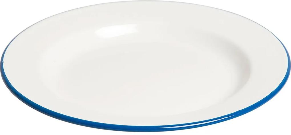 Bord diner, emaille, blauw, Ø 26 cm