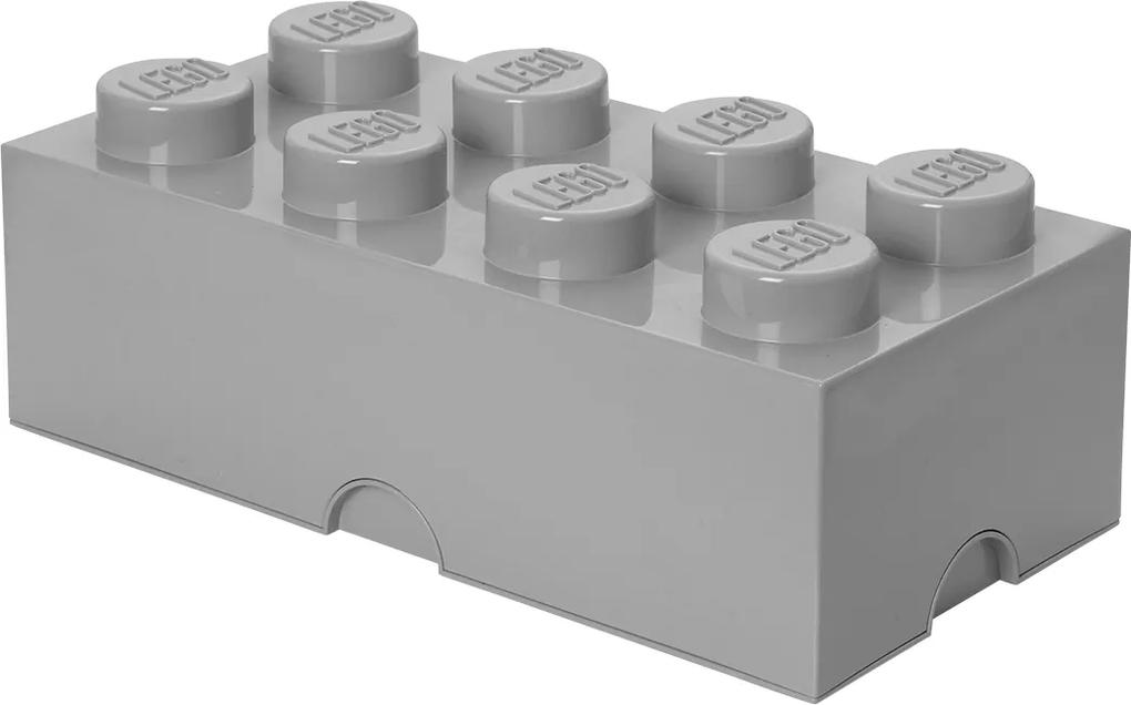 LEGO Opbergbox: brick 8 (12 ltr) grijs Stone