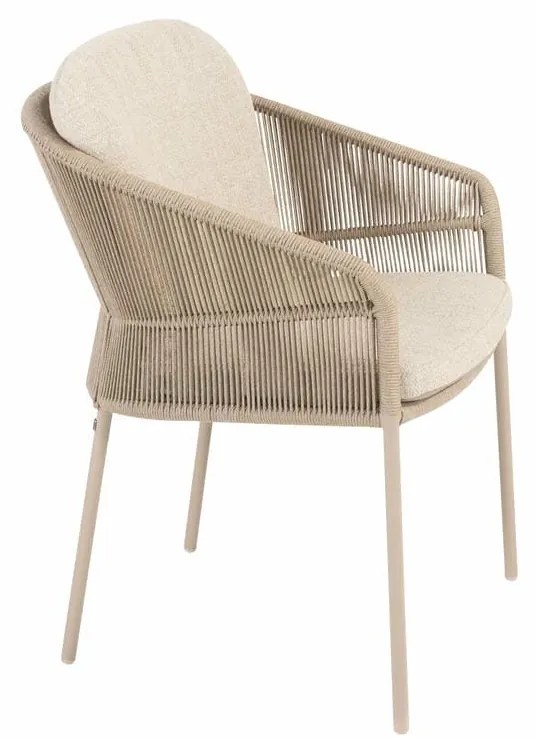 Taste by 4 Seasons Florence tuinset latte met Estate tafel met geprint keramisch blad 240 cm Tuinset taupe weerbestendig