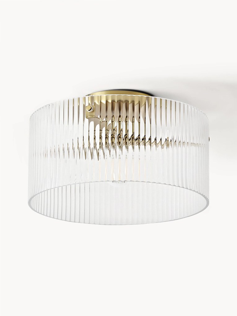 Plafondlamp Emmi van geribbeld glas