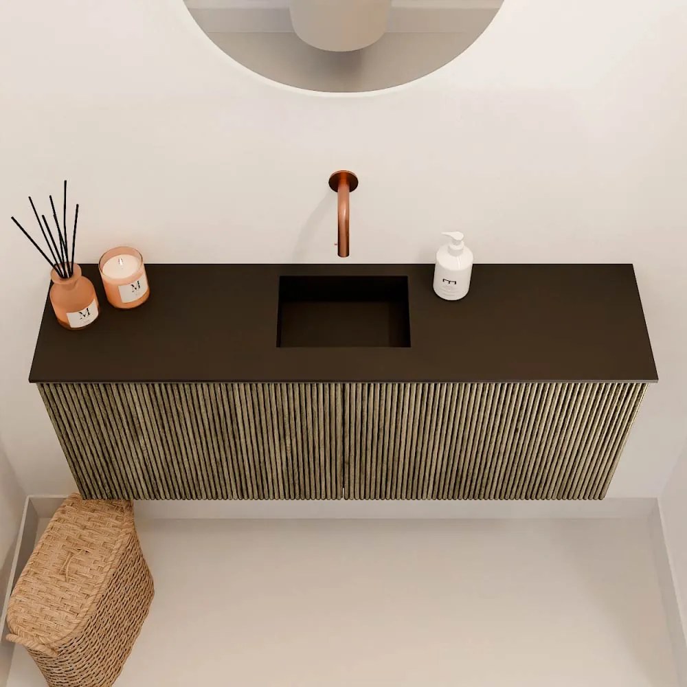 Mondiaz Joya 100cm toiletmeubel dusk met wastafel faye midden zonder kraangat urban
