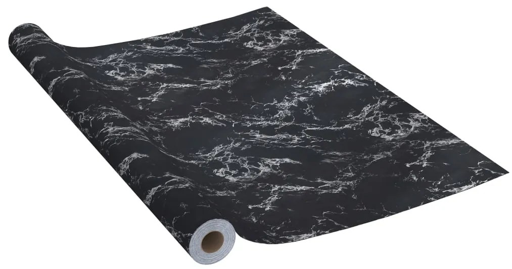 vidaXL Meubelfolie zelfklevend 500x90 cm PVC steenzwart