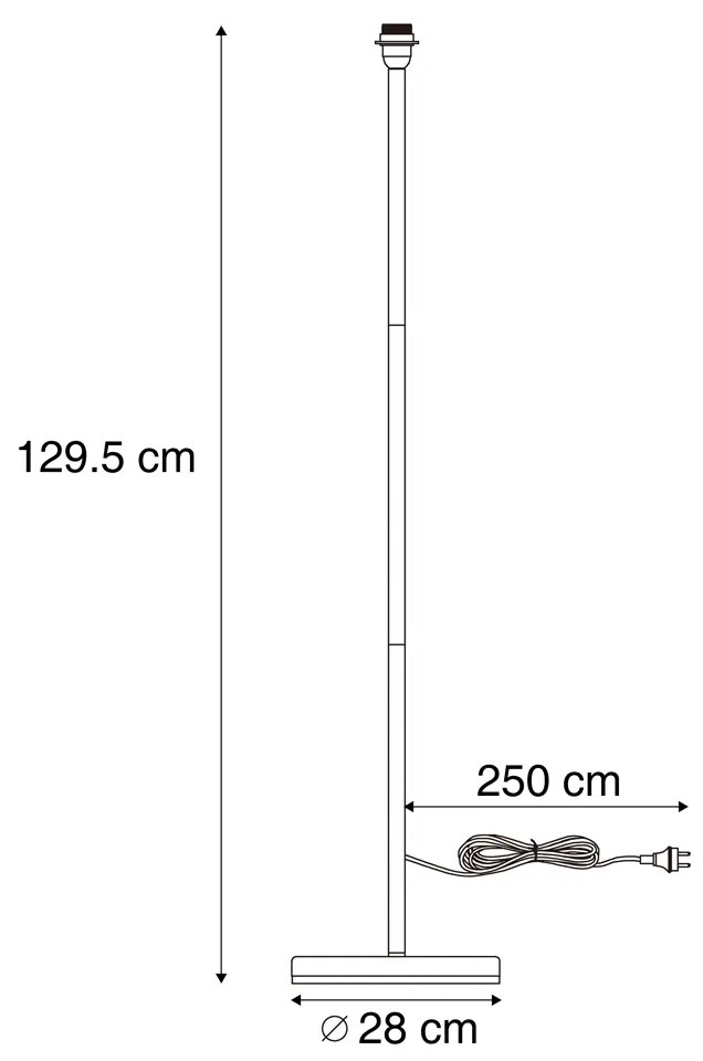 Buiten vloerlamp zwart - Virginia Foot Modern E27 IP44 Buitenverlichting