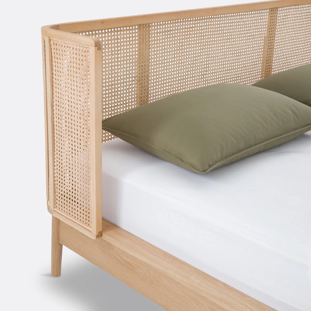 Bed in rotan met lattenbodem, Laora