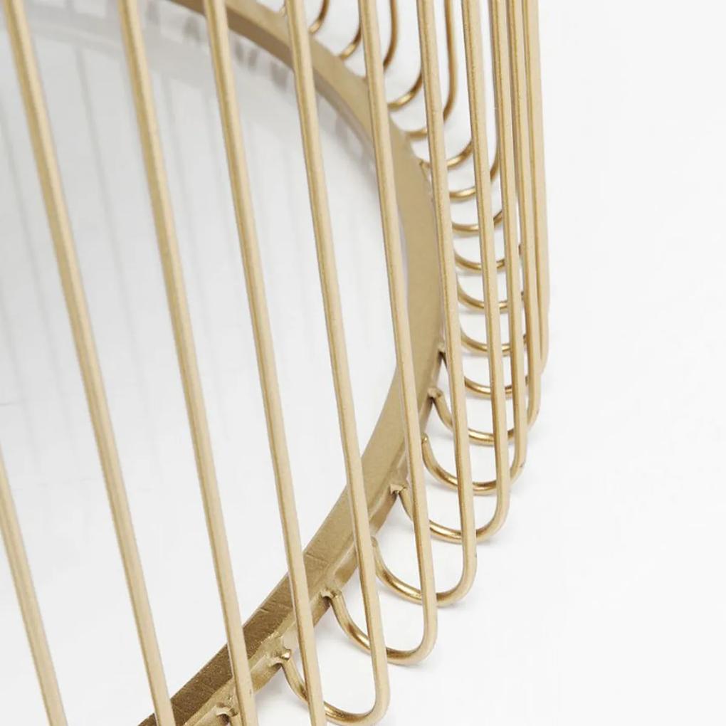 Kare Design Wire Messing Salontafelset Rond