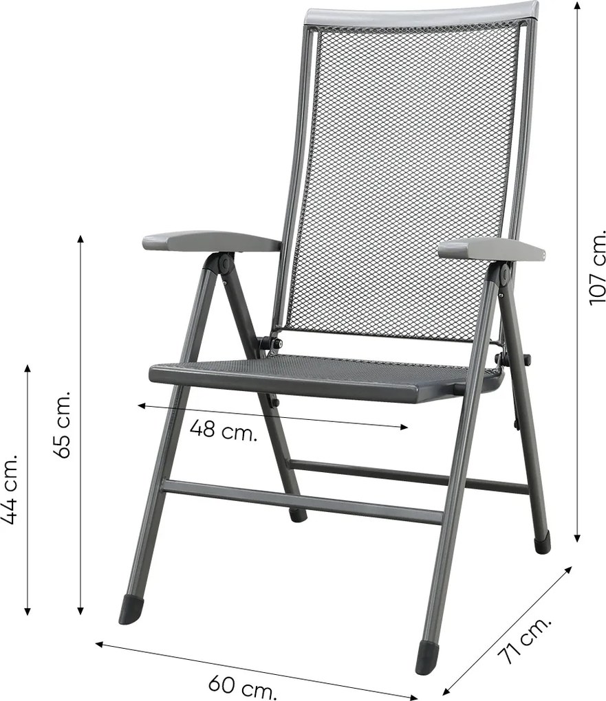 Royal Garden Balero ronde verstelbare tuinset strekmetaal Ø105 cm.
