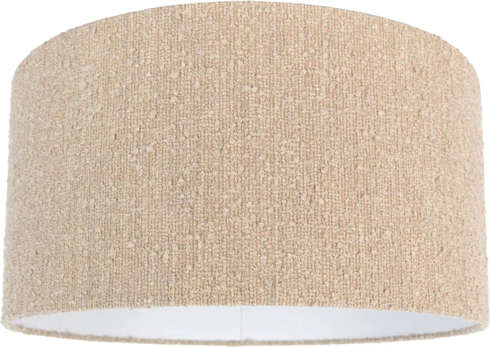 Stoffen lampenkap beige met bouclé stof 50/50/25