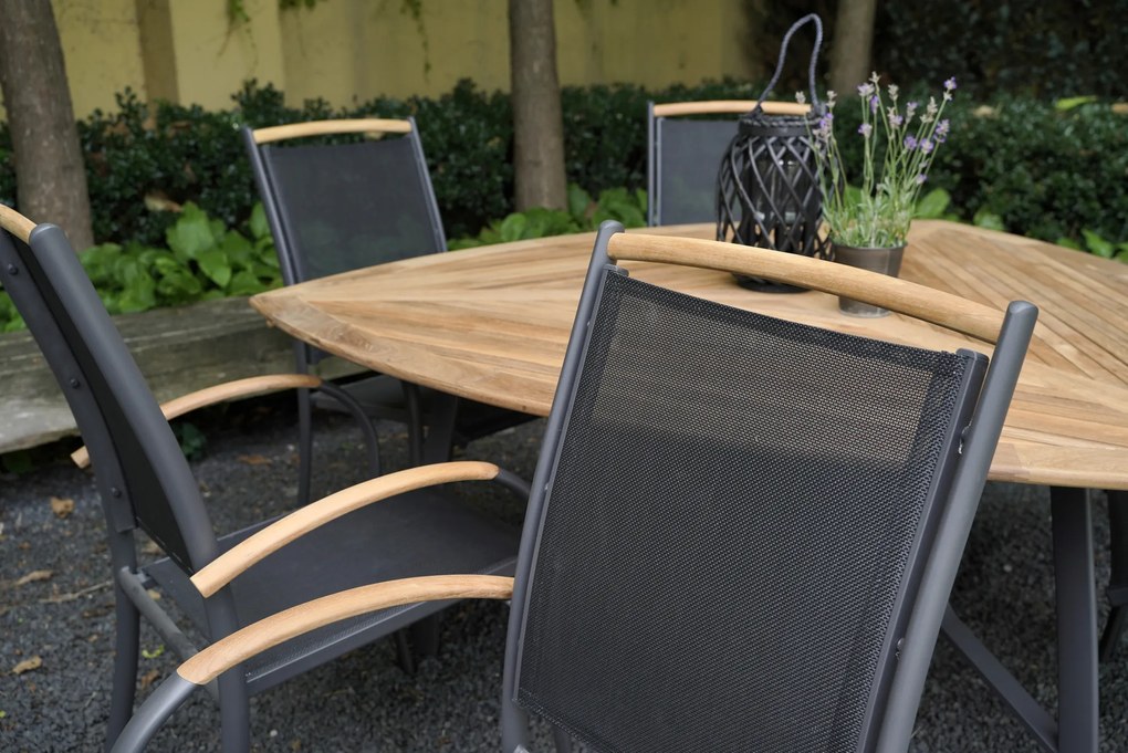 Lesli Living  Tuinstoel Stapelbaar - Monza - Teak - Lesli Living