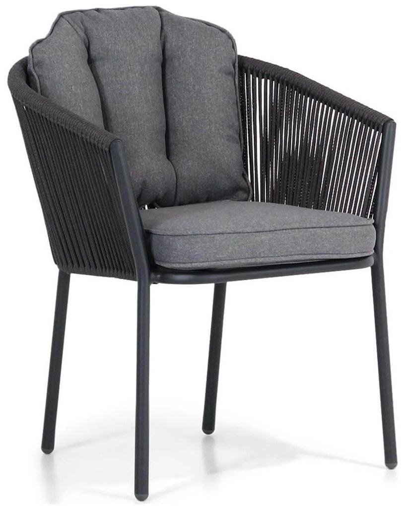 Tuinstoel stapelbaar Rope Grijs-antraciet Santika Novita