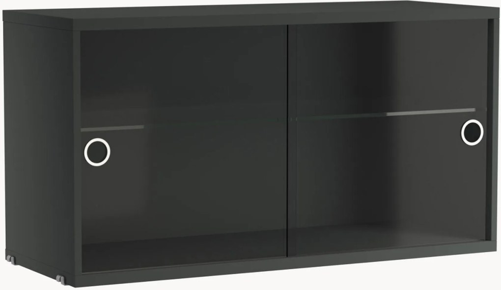 Vitrinekast String System met draaideuren van glas, B 78 x D 30 cm