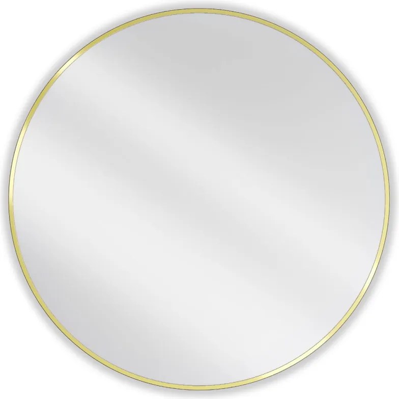 Mexen Loft ronde badkamerspiegel 90 cm, gouden frame - 9850-090-090-000-50