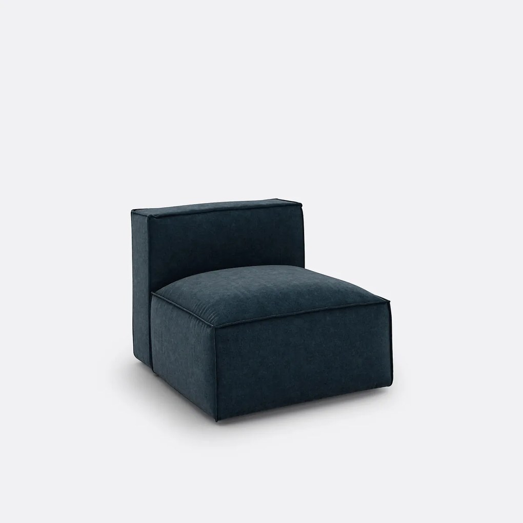 Modulaire fauteuil in getextureerd fluweel, Seven