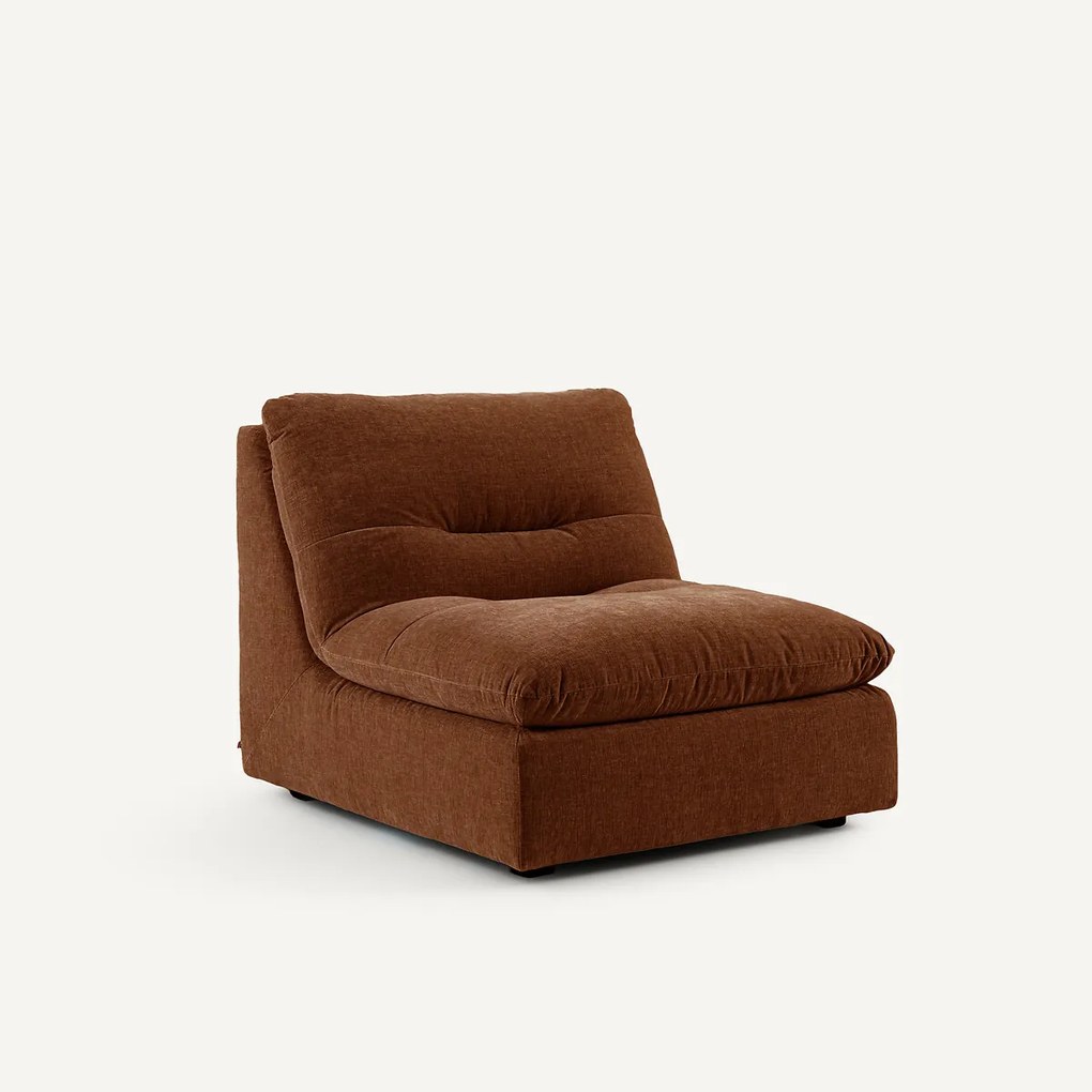 Modulaire fauteuil van chenillefluweel, Giuliano