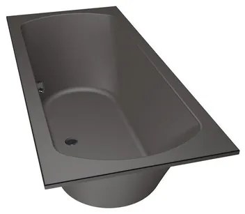 Xenz Lagoon Duobad - 180x80x53 - afvoer Midden - acryl - antraciet 6928-05