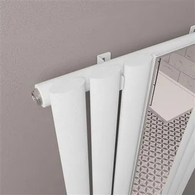 Eastbrook Tunstall radiator met spiegel 40x180cm 705W wit mat