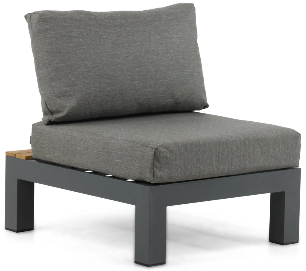 Loungeset 6 personen Aluminium/Teak Grijs Lifestyle Garden Furniture Vittoria