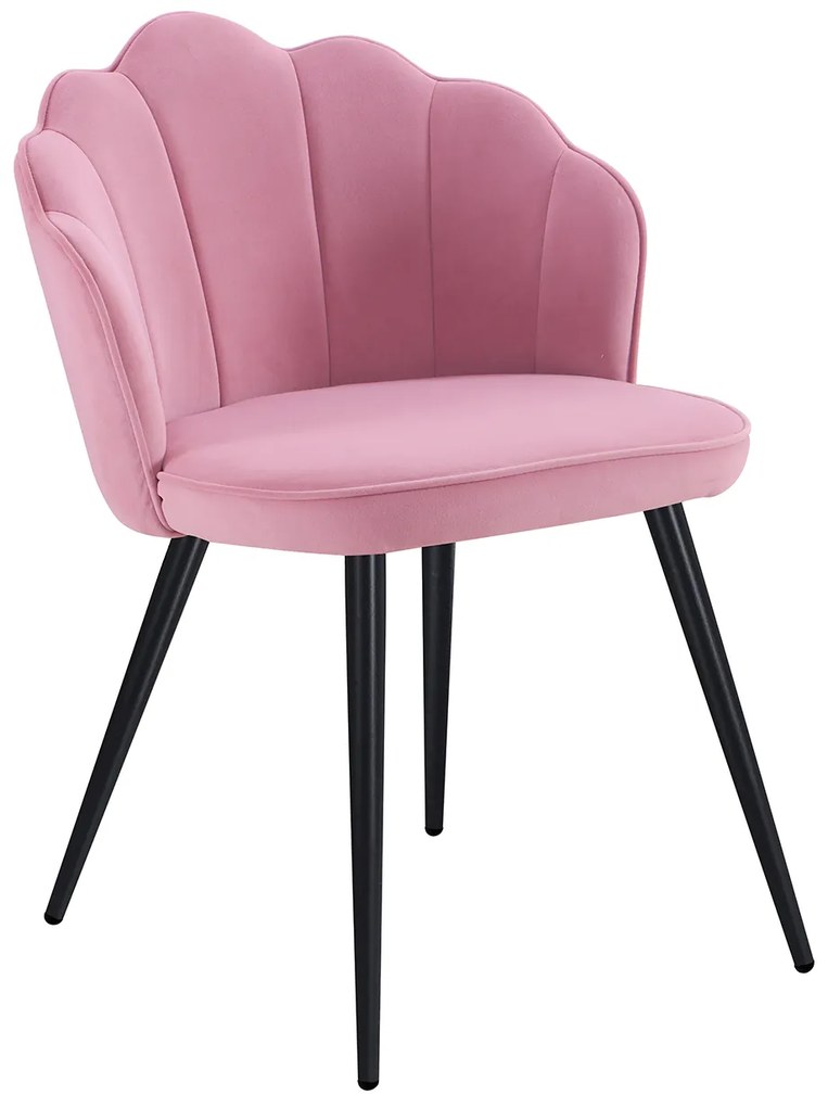 Blume Fluwelen Stoel Zwart Poten