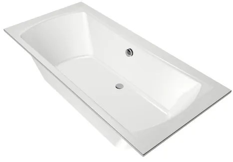 Xenz Robijn Duobad - 190x90x48 - afvoer Midden - acryl - wit 6988-01
