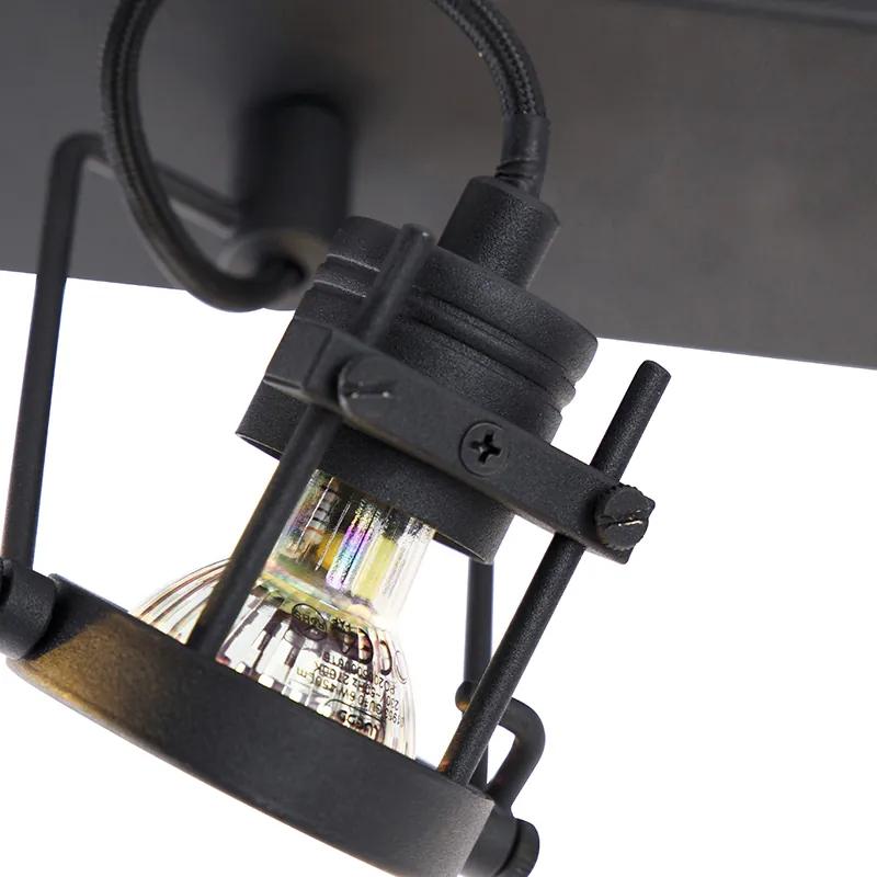Industriële Spot / Opbouwspot / Plafondspot zwart 3-lichts - Suplux Industriele / Industrie / Industrial GU10 Binnenverlichting Lamp