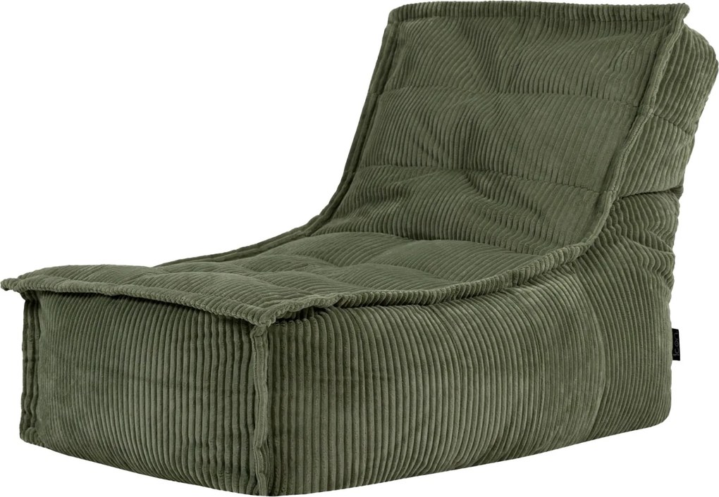 Dolce Zitzak Stoel Cord Lounger - Saliegroen