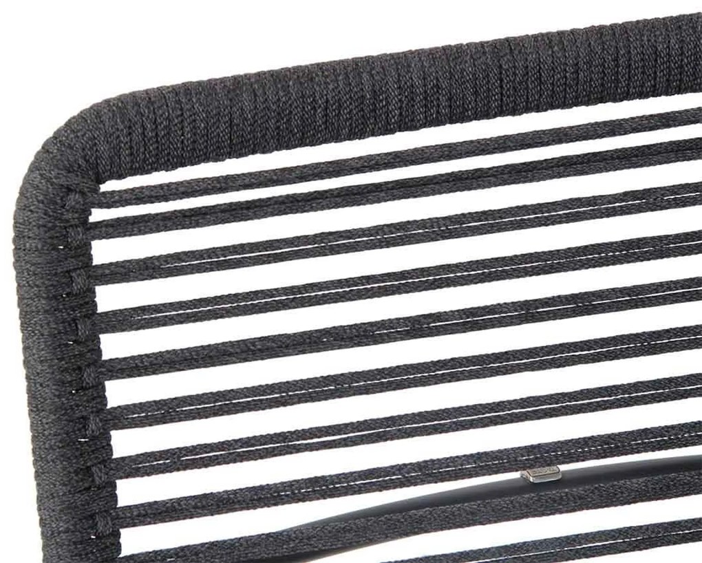 Tuinstoel stapelbaar Rope Grijs-antraciet Taste Elba incl. Lifestyle Garden Furniture cushion (1 stuk)