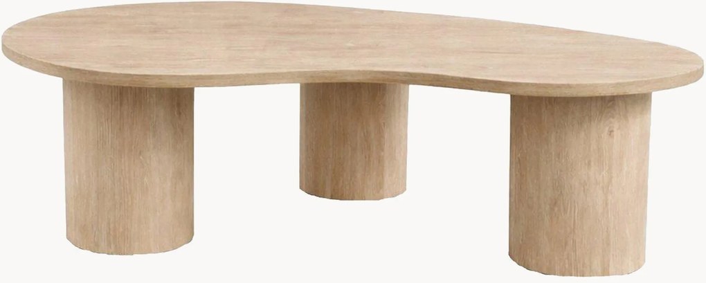Salontafel Megg met houtlook in organische vorm