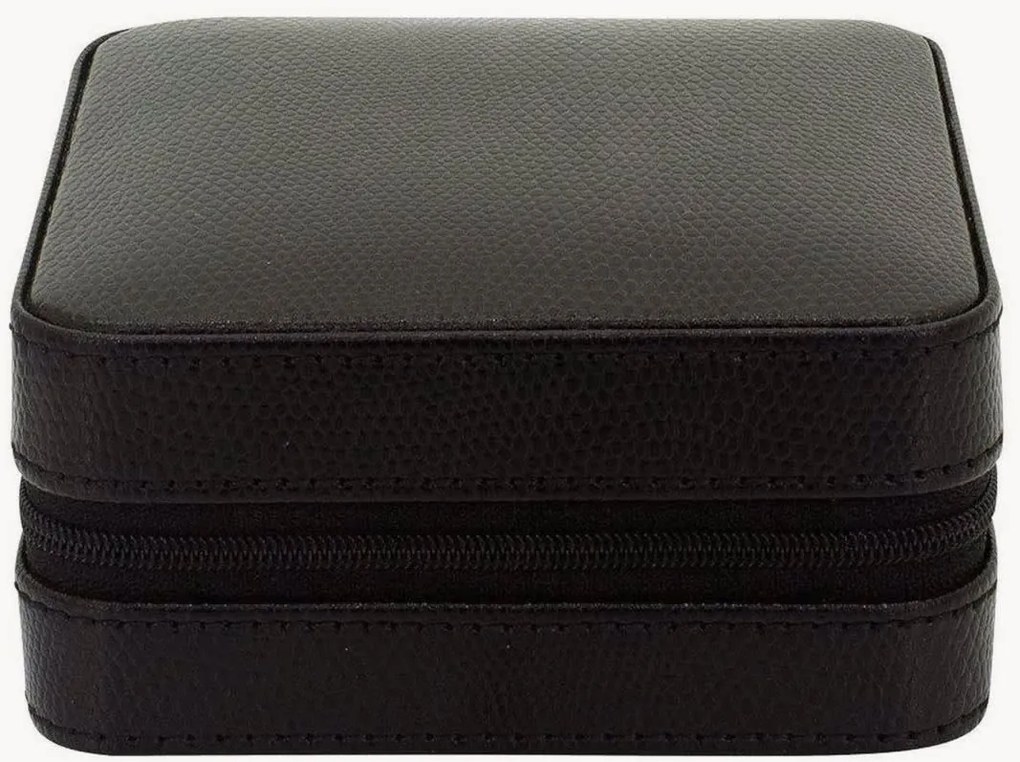 Kunstleren/fluwelen sieradendoos Milano met spiegel