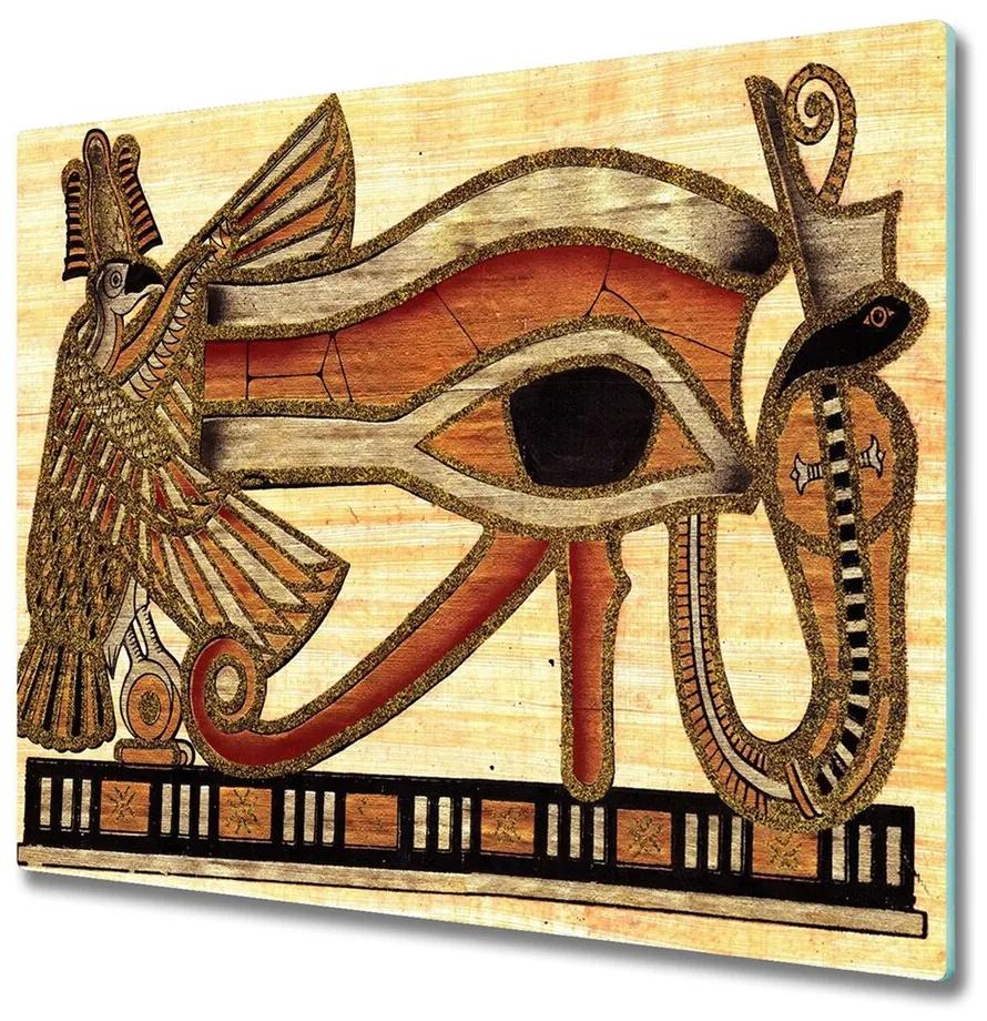 Glazen snijplank Egyptische oogpapyrus 60x52cm