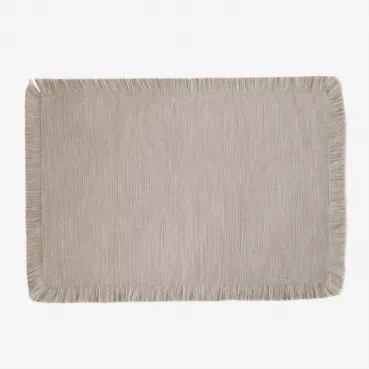 Katoenen Placemat Nedeliya Zand Grijs - Sklum