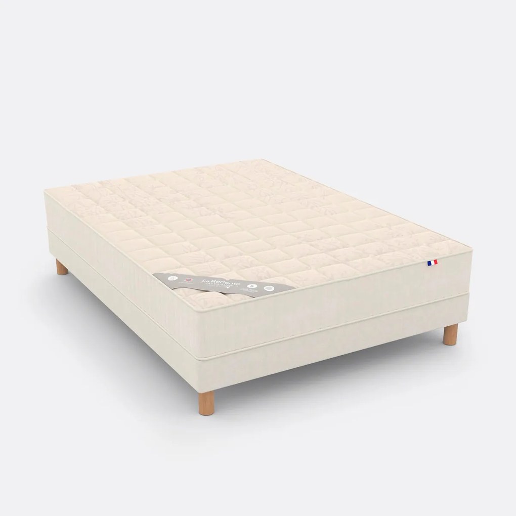 Set van lattenbodem en matras met 588 veren, zeer stevige ondersteuning, zacht ligcomfort