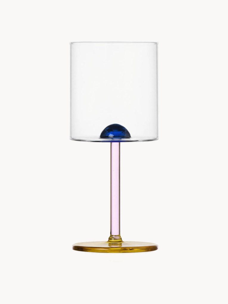 Handgemaakte wijnglas Dot van borosilicaatglas