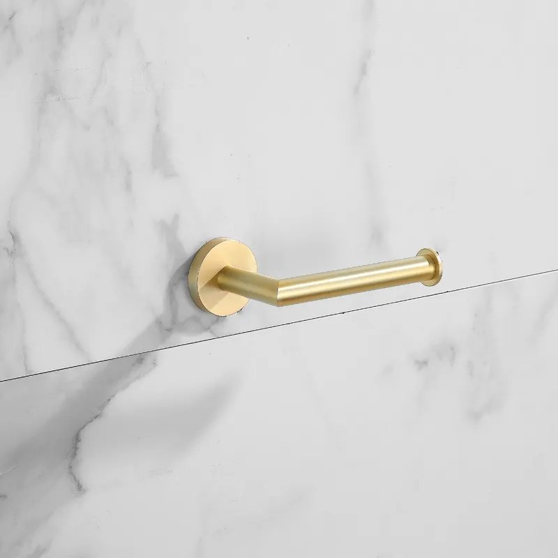 Saniclear Brass toiletrolhouder geborsteld messing mat goud