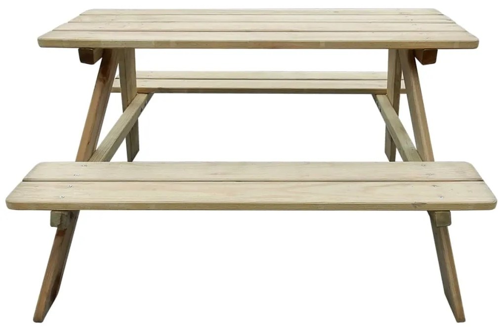 vidaXL Picknicktafel voor kinderen 89x89,6x50,8 cm grenenhout