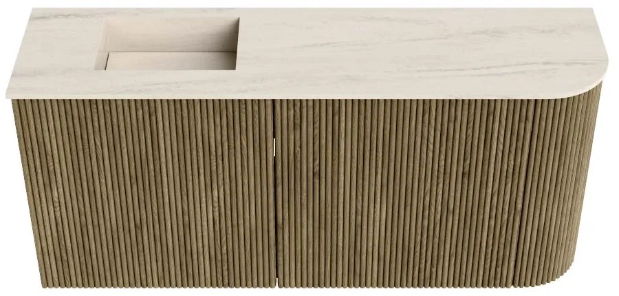 Mondiaz Joya DLux 90cm toiletmeubel ronding rechts dusk met wastafel faye links zonder kraangat meli