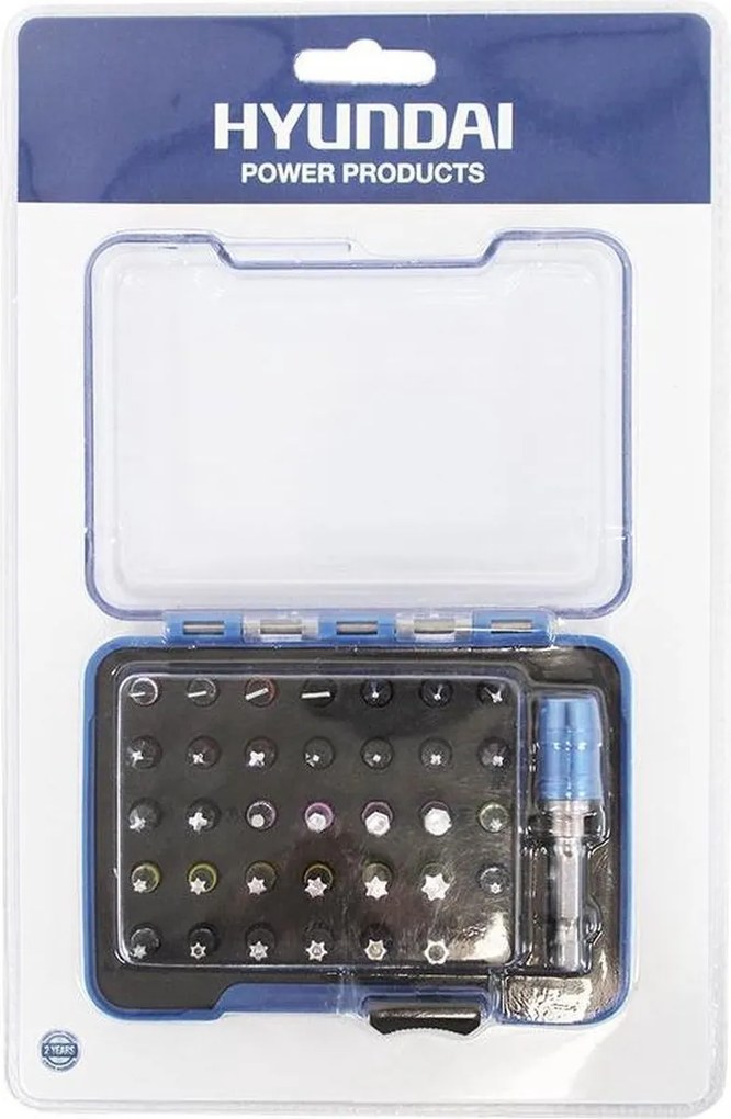 Hyundai professionele bitset 36-delig - S2-staal - torx / inbus / torx-h / pozidriv / platbek / kruiskop