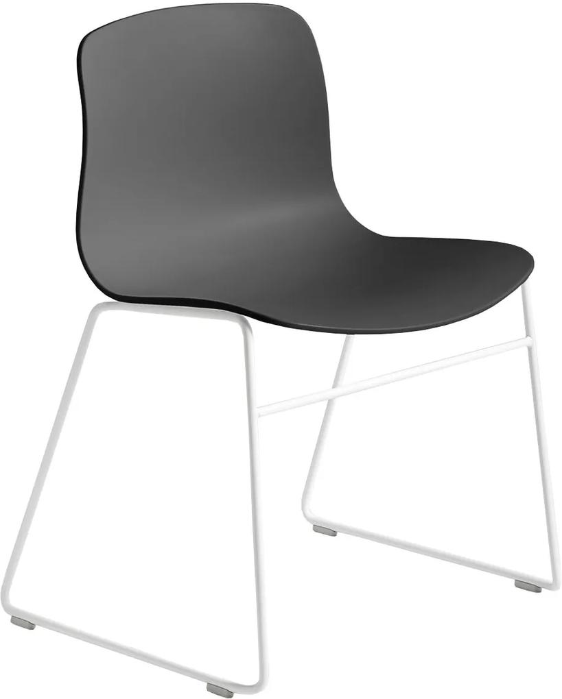 Hay About a Chair AAC08 stoel met wit onderstel Soft Black