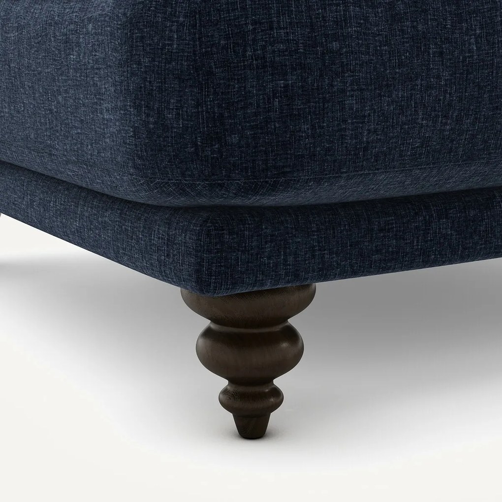 Voetenbank van fluweel chenille, Lazare