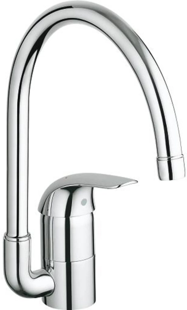 Grohe EuroPro keukenkraan met hoge C-uitloop chroom