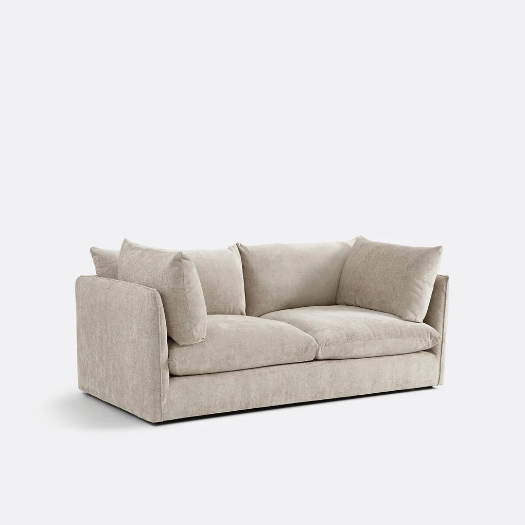 Bank 3-zit, getexureerd dik fluweel, Malo