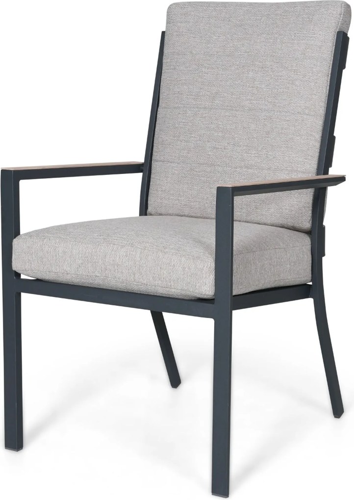 Tuinset 4 personen 180 cm Aluminium Grijs Lifestyle Garden Furniture Lecce/Valley