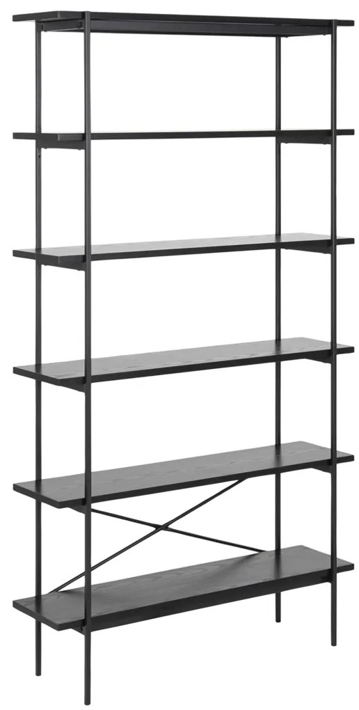 Zwarte Plankenkast - 94x27x172cm.