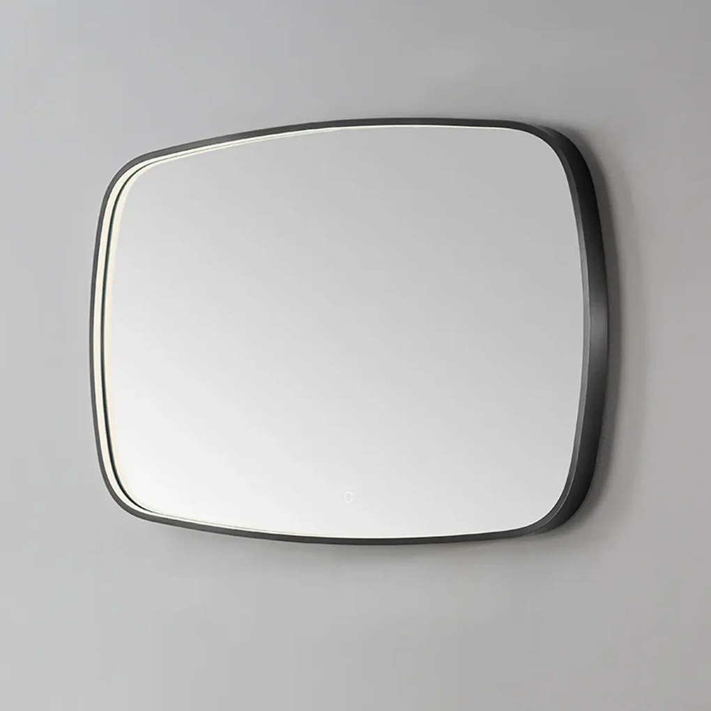 Lambini Designs Calera spiegel 140cm met spiegelverwarming en dimbare verlichting gunmetal