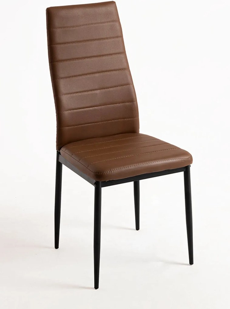 Set 4 Lauter Kunstlederen Stoelen