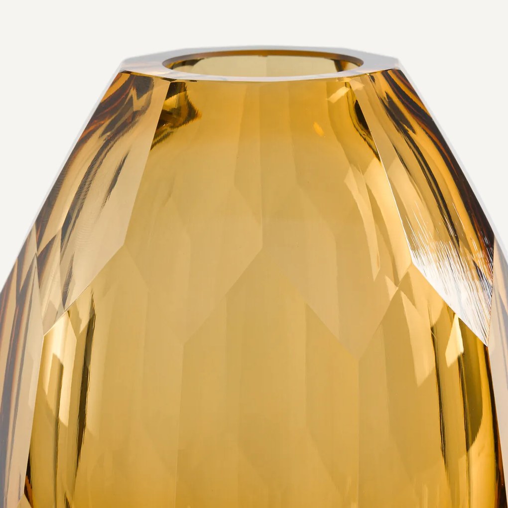 Vaas in dik amberkleurig glas, Veneto