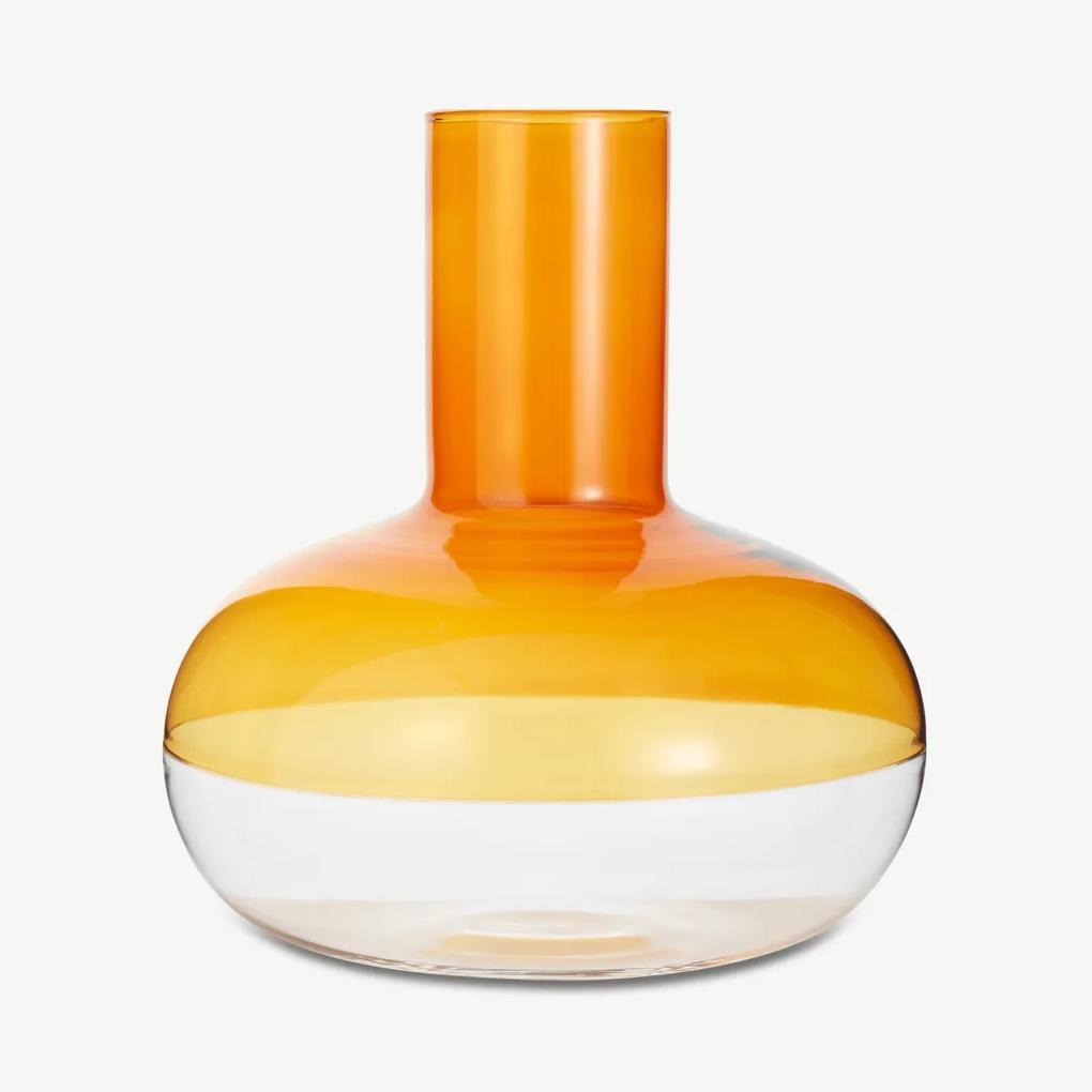Ichendorf Milano tweekleurige glazen karaf, 200 cl, transparant en amber